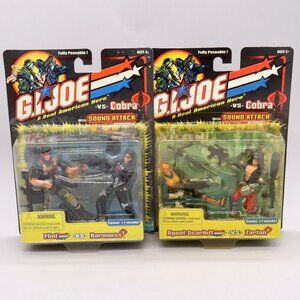 Flint Baroness Zartan Agent Scarlett GI Joe vs Cobra Action Figure 2 Packs 2002